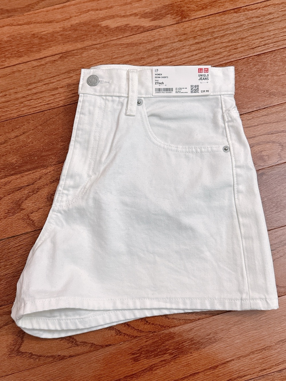 Uniqlo White Denim Jean Shorts
